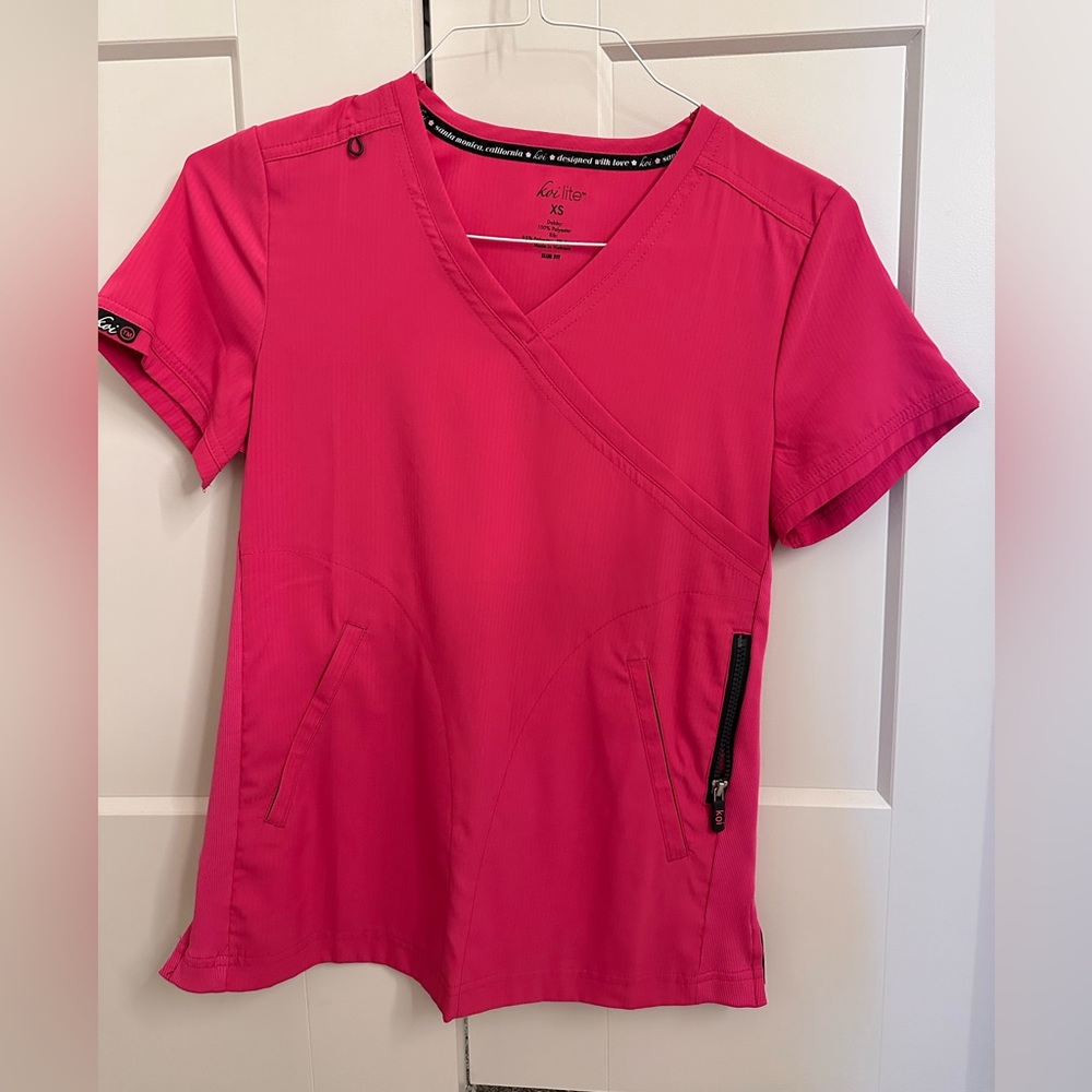 Pink scrub top